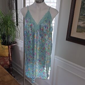 Secret Treasures Light Blue Floral Lace Chemise